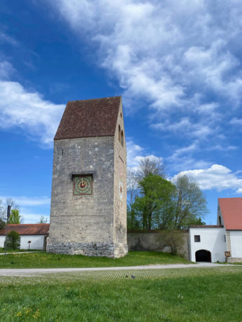 Kloster Wessobrunn: der "Graue Herzog", Glockenturm der alten Klosterkirche