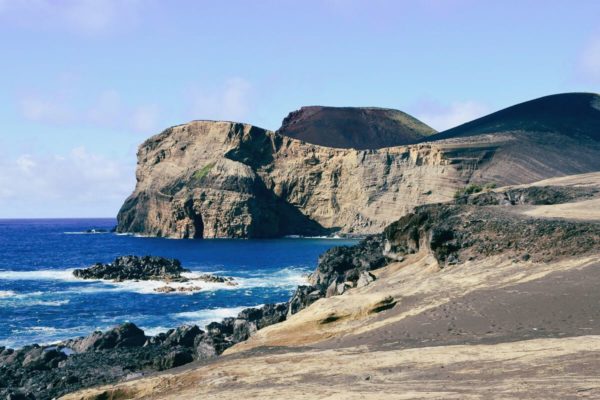 Ponta do Capelinhos – die Lavaküste erinnert an den Vulkanausbruch 1957 auf der Azoreninsel Faial