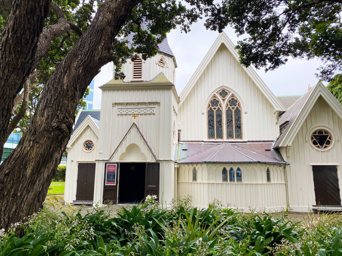 Sehenswürdigkeiten in Wellington: die hölzerne Old Saint Paul's, die ehemalige anglikanische Kathedrale