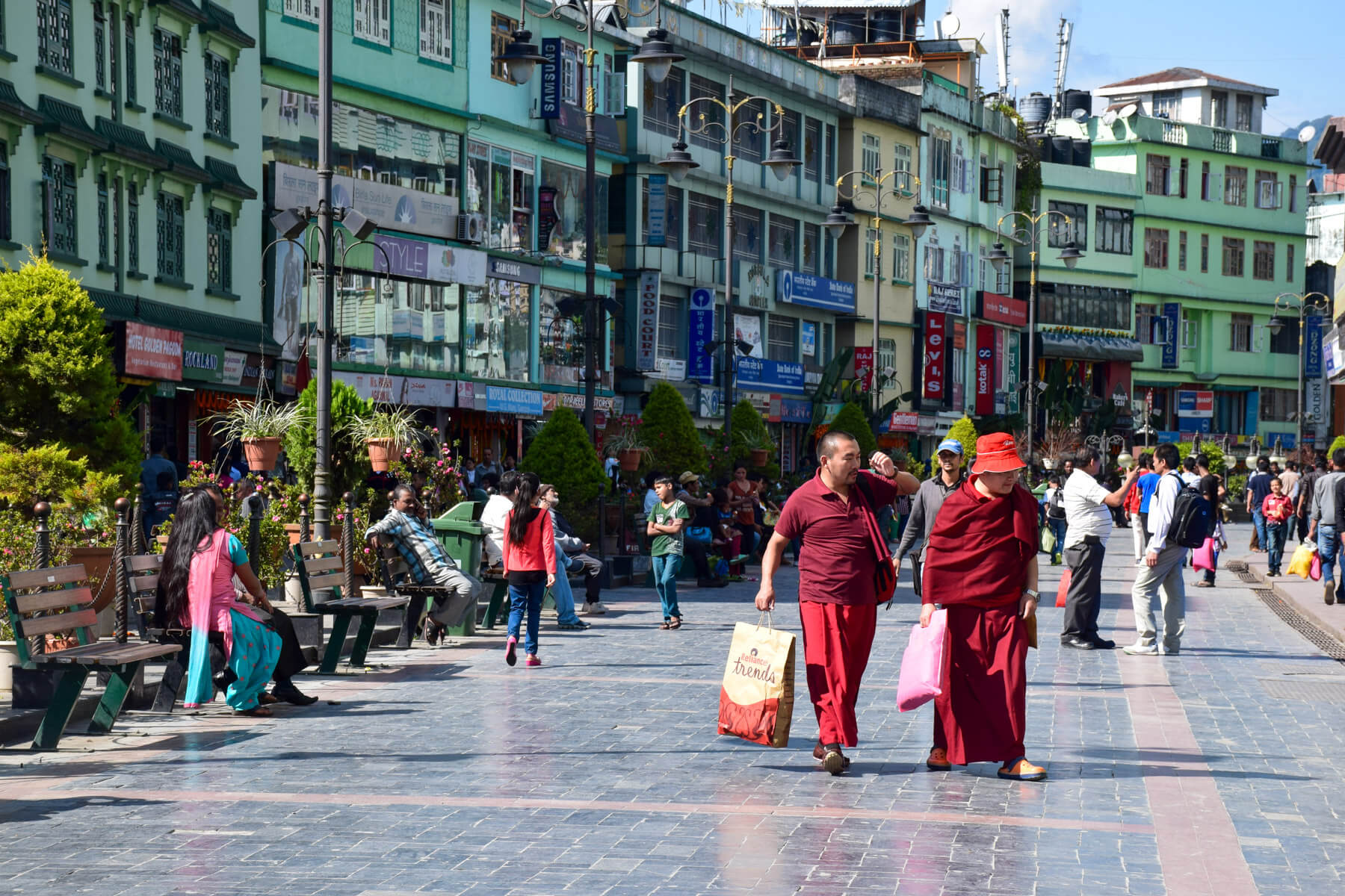 Reise nach Sikkim: MG Road in Gangtok