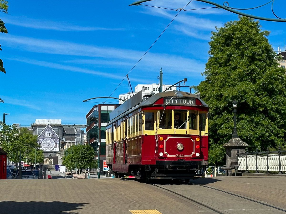 neuseeland christchurch tram |