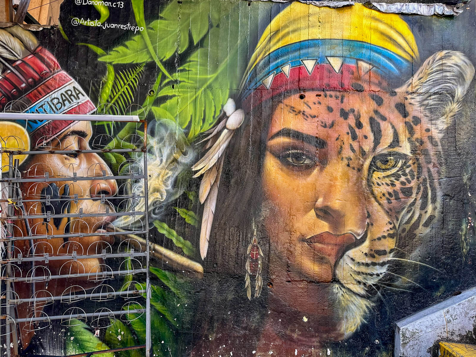 Medellín: Mural in der Comuna 13